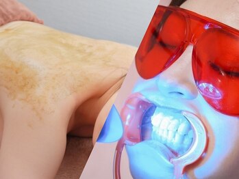 ベルーテエッセンスの写真/【背面ハーブピーリング＋ホワイトニング】夏の肌見せに向けての贅沢美容に♪＊短期間で理想の白い歯へ！