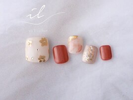 ミラーアート×フットネイル