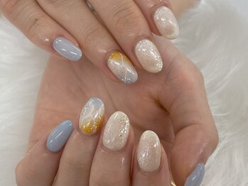 ディーネイル 池袋(D-nail)/【山崎】大理石ネイル