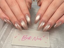 Best Nail 銀座店【ワンホンネイル・スカルプ・パラジェル・上品ジェルネイル】/長さ出しマグネットネイル