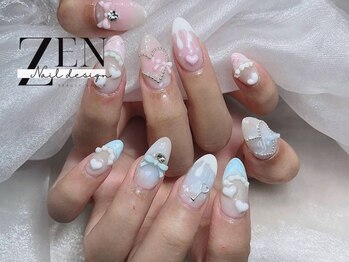 ゼン ネイル デザイン 池袋(ZEN NAIL DESIGN)/長さだしやり放題×つけ放題