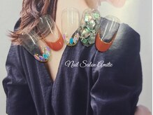 ネイルサロン アミティエ(Nail Salon Amitie)/リーフホロ×シェル敷き詰め