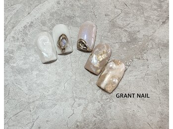 グラントネイル 和歌山店(GRANT NAIL)/白ベッコウニュアンス！