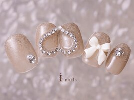 ハート×リボンネイル11500円