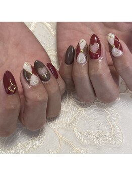 アーブル(Arbre)/チェック柄×くりぬきハート