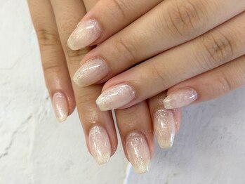 ディーネイル 池袋(D-nail)/【森】キラキラ アイボリー