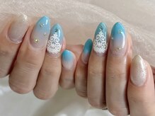 プリュム(Plume)の雰囲気(トレンドのレースネイル♪)