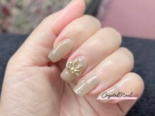 クリスタルネイルの雰囲気（シンプルから個性派デザインまでお任せ♪シンプルネイル¥4,500）