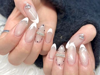 ブリンク(blink)の写真/理想の長さや形でSNSの人気デザインを楽しむ♪Art10本付放題＊ジェルチップ長さ出し¥13000/スカルプ¥12500