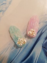 ネイルサロンシャネイル/人魚のウロコネイル