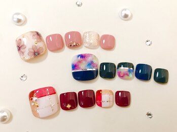 コチャメ ネイル アトリエ(Cochame nail atelier)/キラキラフット1.5時間やり放題