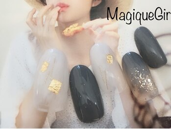 ネイルサロン マジックガール(Nail Salon MagiqueGirl)/【金箔ニュアンス】