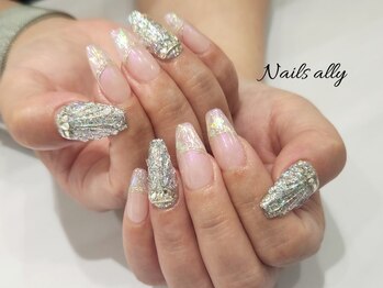 ネイルズアリー 立川店(Nails ally)/マーメイド×人魚の鱗×オーロラ