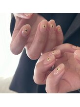 ラテ(latte.)/箔ネイル シンプル一癖ネイル