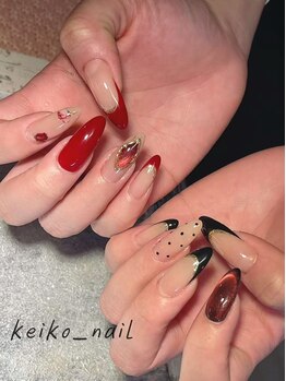 ケイコ ネイル アンド ビューティーサロン(keiko nail＆beauty salon)の写真/お手元を最大限綺麗に魅せるネイルをご提供☆毎月通りやすく高満足度な仕上がり届け