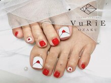 ヴリエ 小作店(VURIE)/フット☆バレンタインネイル ☆