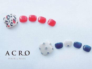 アクロネイル アンド アイ(ACRO NAIL&EYE)/2025年10月フット定額デザイン1