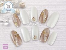 FAST NAIL 春日部店【パラジェル/ジェルネイル専門/定額/マグネット/フットネイル】/冬/ニュアンス【11538】