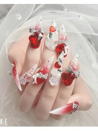 #グラデーション　#ハートネイル