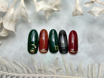 ブリスフルハピネス(Blissful happiness)/定額ネイル(Design)秋冬ver.