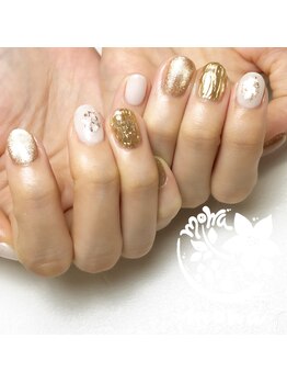 サロンモワ(salon mowa)/☆ゴールドホワイトニュアンス☆