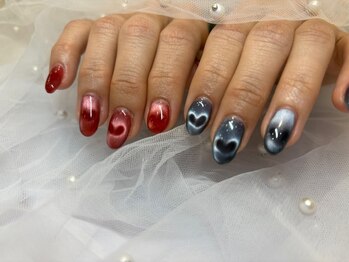 エーナイン イオン秋田中央店/ハートマグネットネイル