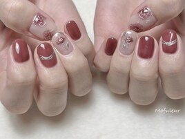 ボルドー×バラ