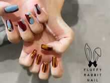 フラッフィーラビットネイル(fluffy rabbit nail)/ニュアンスネイル ミラーネイル