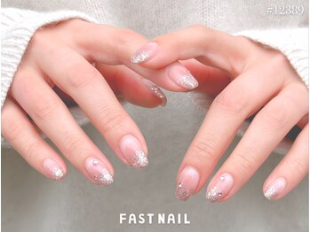 ファストネイル テラスモール湘南店(FAST NAIL)/ワンホン×ラメグラデーション