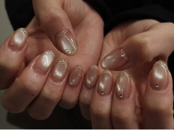 バレンタインネイル