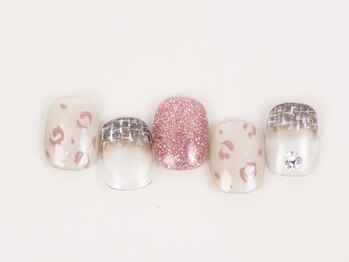 NAIL SALON -PREMA-/レオパード+ツイードデザイン