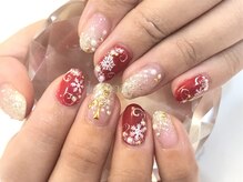 ネイルケアサロンエルミタージュ/冬の結晶デザイン