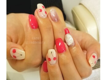 カロ スリムアンドビューティー(caro)/さくらんぼネイル