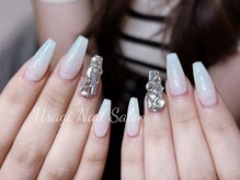 ウサギネイル 新大久保店(usagi nail)/マグネットフレンチ秋可愛い