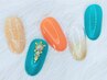 《ジェルオフ無料》ハンド 定額ネイルアート 3本