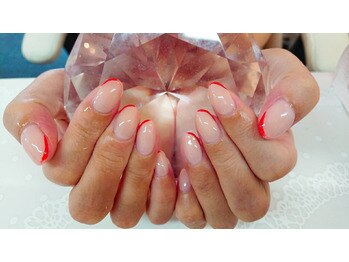 アイリッシュネイル 久屋大通店(Irish Nail)/ベージュ×先端アート