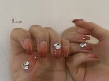 アイネイルズ 四条河原町店(I-nails)/テラコッタビジューネイル