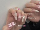春ネイル/ワンホンネイル