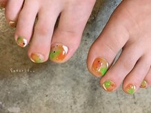 サトリネイルルーム 西宮北口(satori nail room)/orange×green