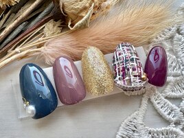 大人ツイードネイル◆¥7990