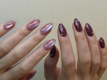 ネイルサロン エーナイン 旭川春光店の写真/【4/30まで☆新規他店オフ無料】マグオタクが選ぶ最新が揃うお店!!毎月入荷!!マグネットorフラッシュ☆