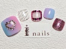 アイネイルズ 梅田店(I nails)/ゼブラ柄＆ハート