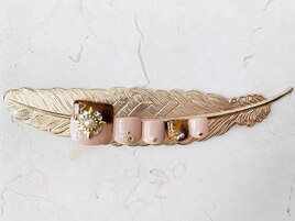 べっ甲フレンチストーンアート♪