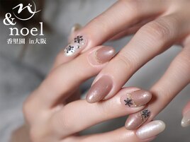 オフィス×雪の結晶ネイル
