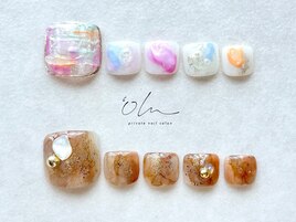 7月フットネイル定額【Nuance】