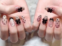 ジョアアンジェ 心斎橋店(joie ange)/ドットネイル/ワンホン/リボン　