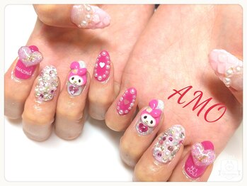 アモ ラブネイルズ(AMO Love nails)/PINK3Dネイル