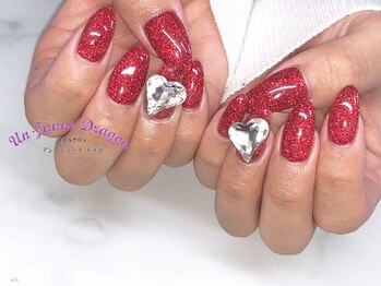 アン ジョーヌドラゴ/【自爪ネイル】赤ネイル