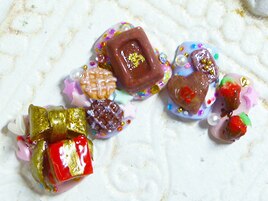 雑誌掲載【バレンタインネイル】