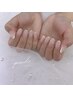 【HAND】"バーチャルフレンチネイル"(ベースカラーあり)¥6930